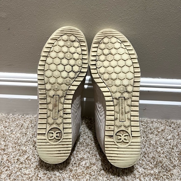 Sam Edelman Isabel Low Top Platform Sneakers Suede Green & Gray/Taupe Size 8.5 - Picture 10 of 14